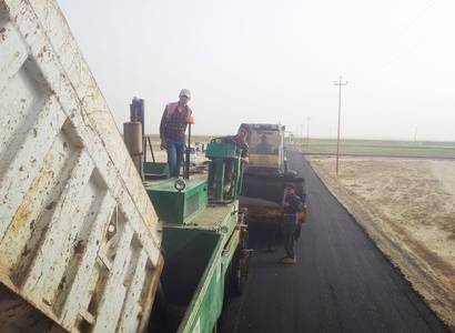 Construction of road and pavement by asphalt Al-Dara at and Gumaila Roads in Al-Sharqat, Salahuddin Governorate