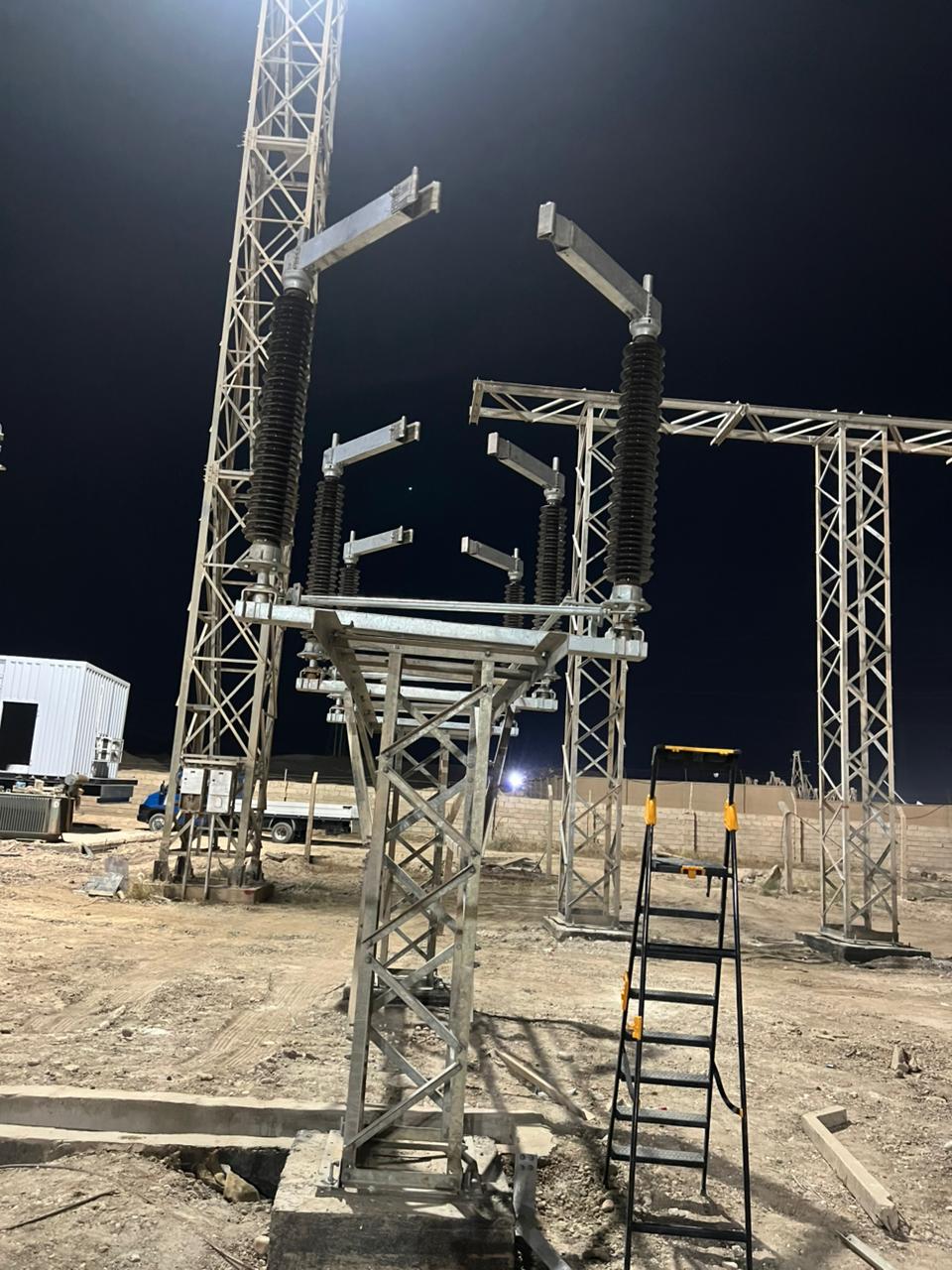 Construction of 132 KV Line for the 132 K.V Taji Station Secondary station and replace Transformer 63 MVA Russian station.